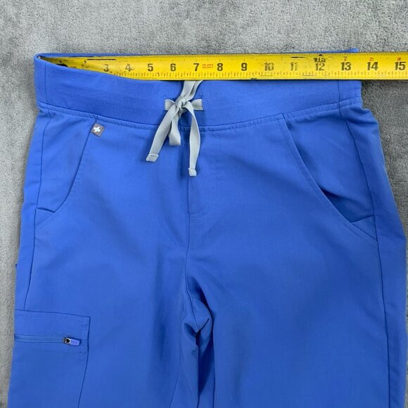 Figs Scrub Pants Womens XS Tall Zamora Jogger Nurse Workwear Capri Blue Medical - Picture 7 of 16